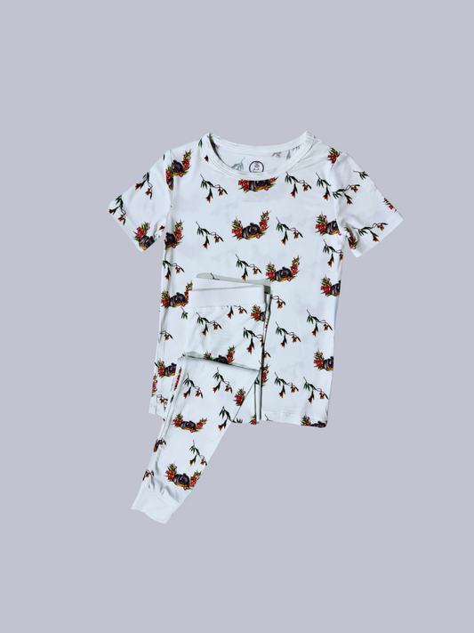 Koala cuddles Bamboo toddler and kids two piece short sleeve set.