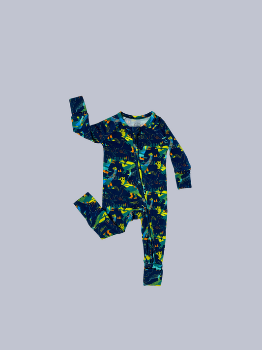 Dino Bamboo Baby One Piece Outfit.